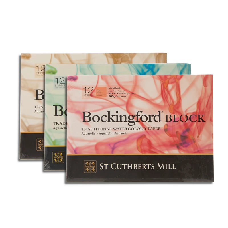 British original WATERFORD BOCKINGFORD series watercolor paper acuarelas 300g rough/medium/fine pattern painting school s