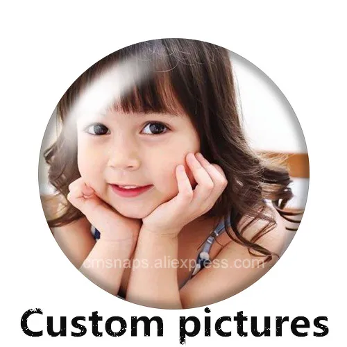 Personalized Baby Photo Custom picture DIY 12mm/14mm/16mm/18mm/20mm/25mm/30mm glass cabochon flat back for DIY bracelets jewelry