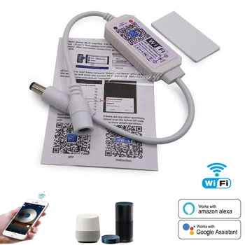 Dc 12-24v 96w 1ch led dimmer controlador sem fio wifi smartphone app controle monochrome barra de luz módulo cronometragem música modo voz