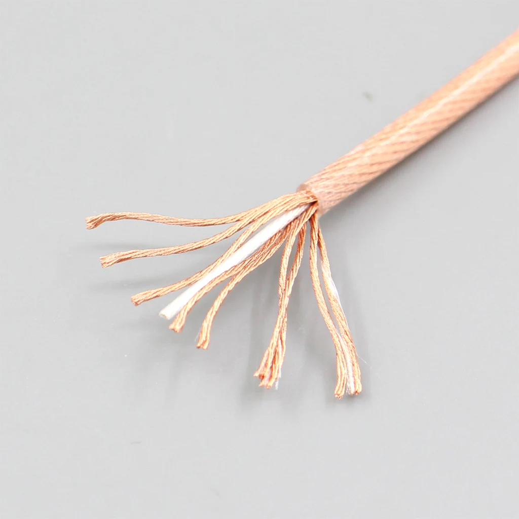 LN 007736   100 متر Type6 النحاس مرحبا الدقة 9*7*9/0.05 مللي متر 7n Litz OCC التدريع 7*9*0.05 مللي متر 63Core OCC لوحة فضية داخل OD2.8mm سماعة