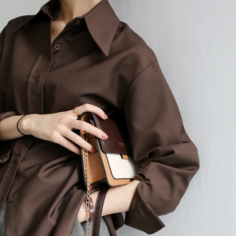 Autumn Casual Long Sleeve Shirt Women OL Style Workwear Elegant S-XL Coffee Blouse Women Spring Solid Korean Loose Shirt 17500