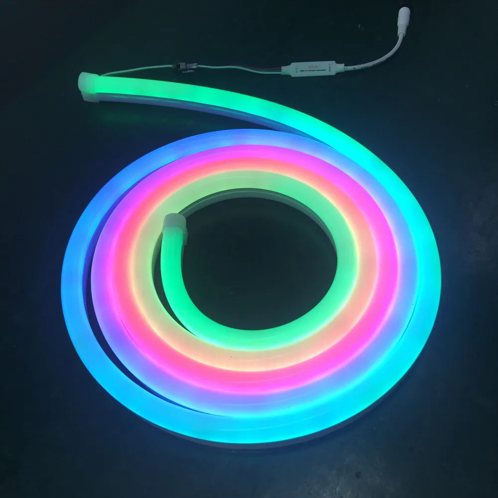 20m/lot WS2811 60leds/m LED Neon Pixel Strip WS2811 12V RGB Waterproof Flex Neon Rope Light PVC Neon Strip Light Tape