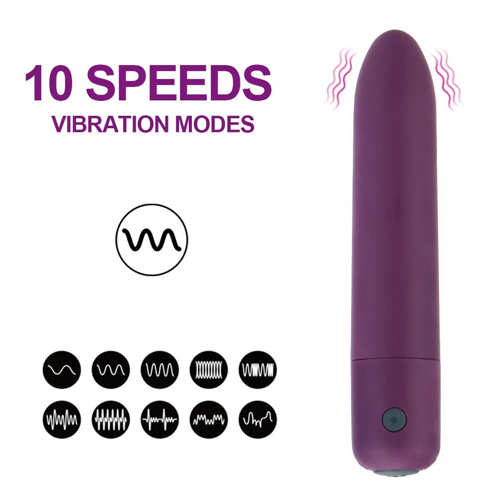 Strong Vibration Sex Toys for Women Dildo Vibrator 10 Speeds Powerful Mini Bullet Vibrator Clitoris Stimulator G-spot Massager