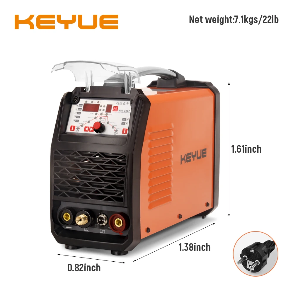 KEYUE TIG-200P Pulse Cold Tig Welding Machine TIG/COLD/PULSE/CLEAN/SMART/Au-Ag Cold  Multifunctional Welder