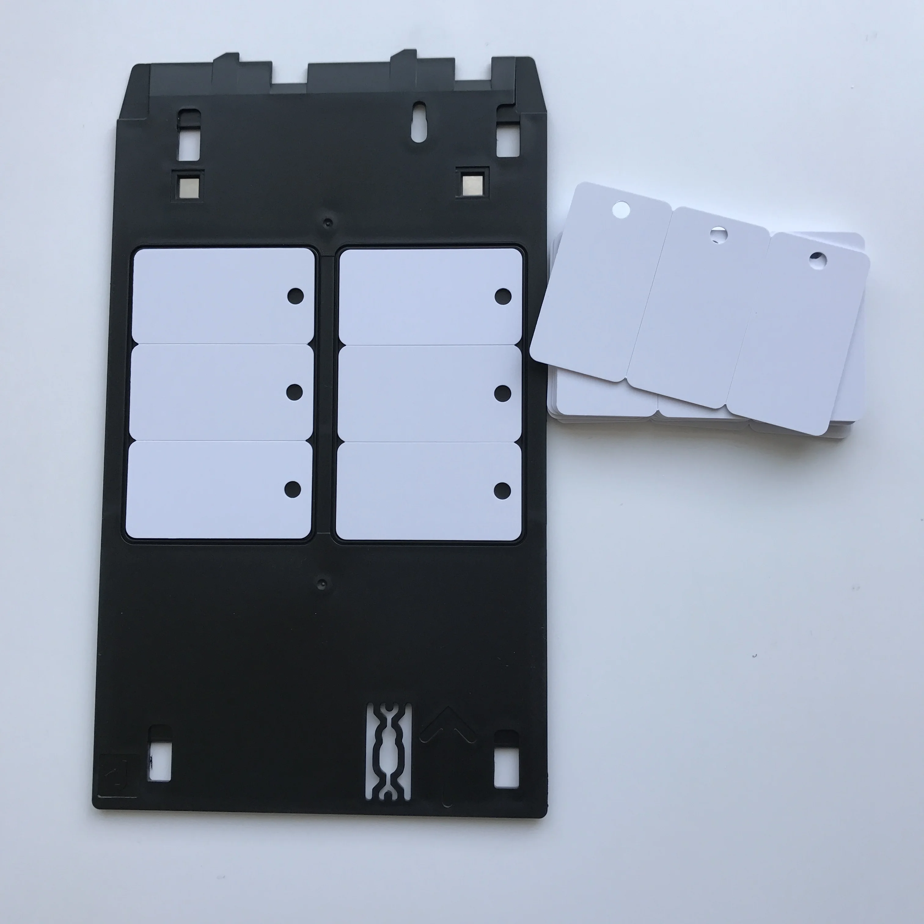 10pcs/Lot White Plastic Blank Inkjet Printable 3up PVC Card for Key Card /Member Card Printing by Epson or Canon Printer