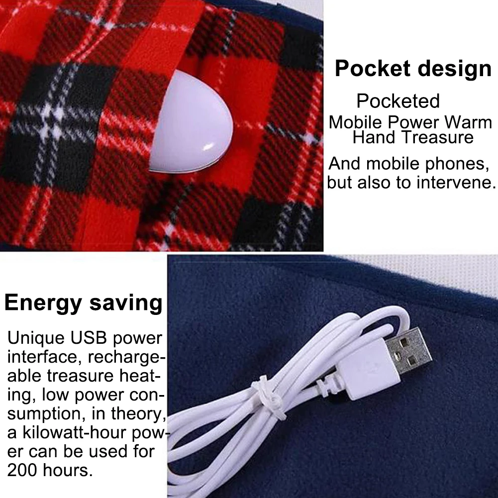 880x650mm Home USB Rechargeable Electric Heating Blanket Kneepad with Pocketed Fall Winter Warming Comfortable Electric blanket