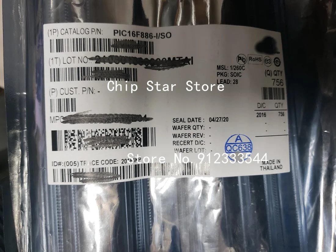 5-50pcs  PIC16F886-I/SO PIC16F886 SOIC28 8Bit MCU Flash PIC16 Family PIC16F8XX Series Microcontrollers 100%New And Original