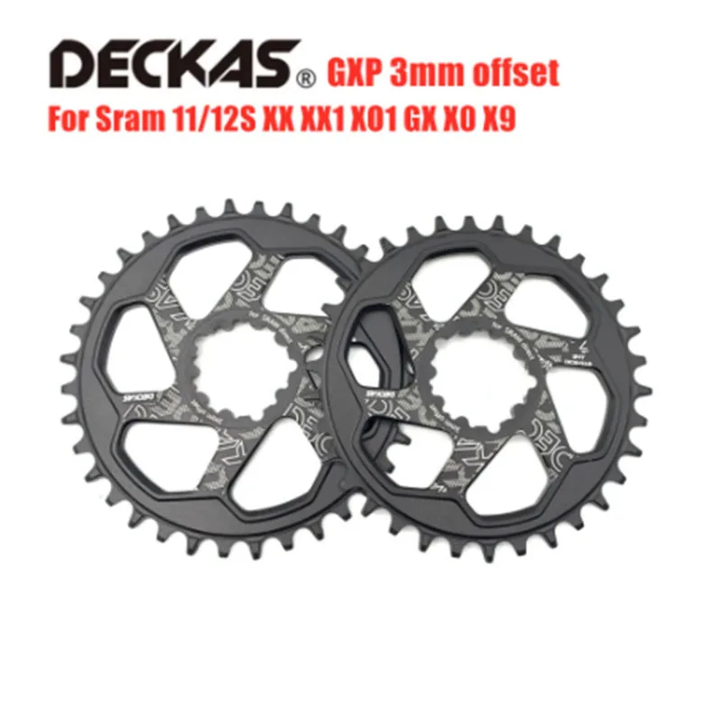 DECKAS 3mm offset Bike MTB Mountain Bike 30T/32T/34T/36T Crown bicycle chainring forGXP XX1 Srams XO1 X1GX XO X9 crank crankset