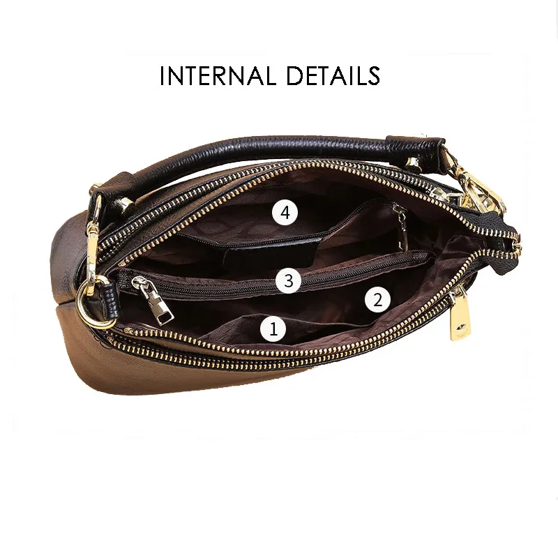 Small Women Genuine Leather Handbags Young Lady Leather Messenger Bags Women\'s Trendy Evening Clutch Bag Shoulder Bags