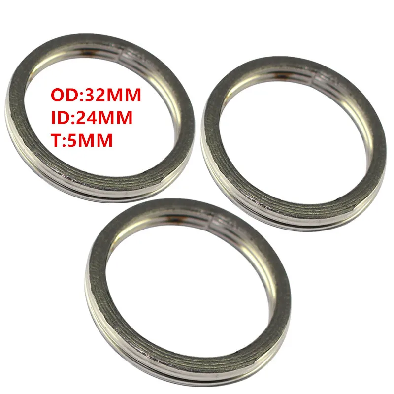 3Pcs Motorcycle Muffler Exhaust Pipe Gasket For Honda ATC90 CT90 TRX90 TRX70 ATC70 NBC110 XL250 XR100 XL100 CHX50 SNC50 CRF70F