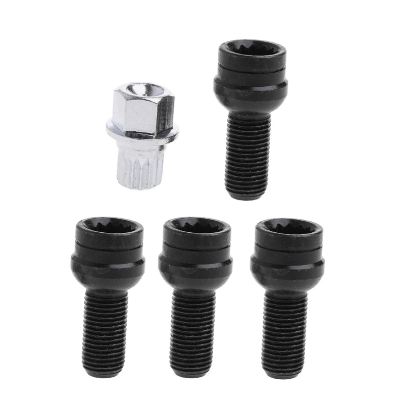 Wheel Lock Lug Nut Set With Key 4+1 For VW Golf Match for the Original Car Rings Tool Car Accessor