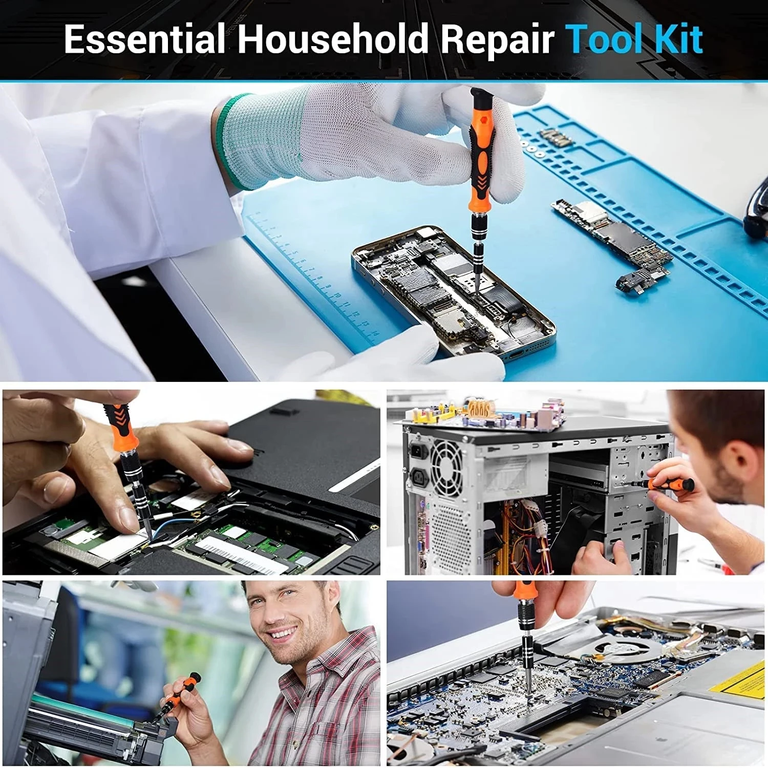 138/140 in1 Screwdriver Set Dismountable,Precision Screwdriver Set Repair Tools,Free gift 18in1 Snowflake Multifunction Wrench
