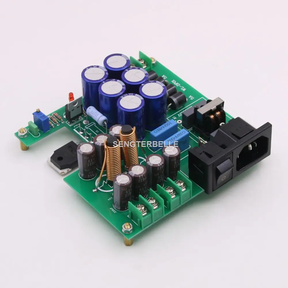 HiFi Low Noise Linear Power Supply Board Level 3 Filtered DC5V-DC24V Adjust Audio PSU Board