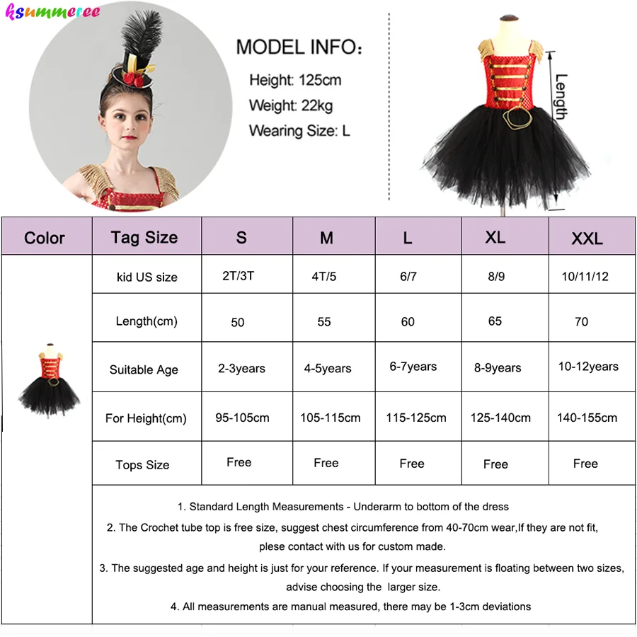 Nutcracker inspired Tutu Dress in Red Black & Gold Girls Nutcracker Halloween Birthday Party Fancy Costume Ringmaster Dresses