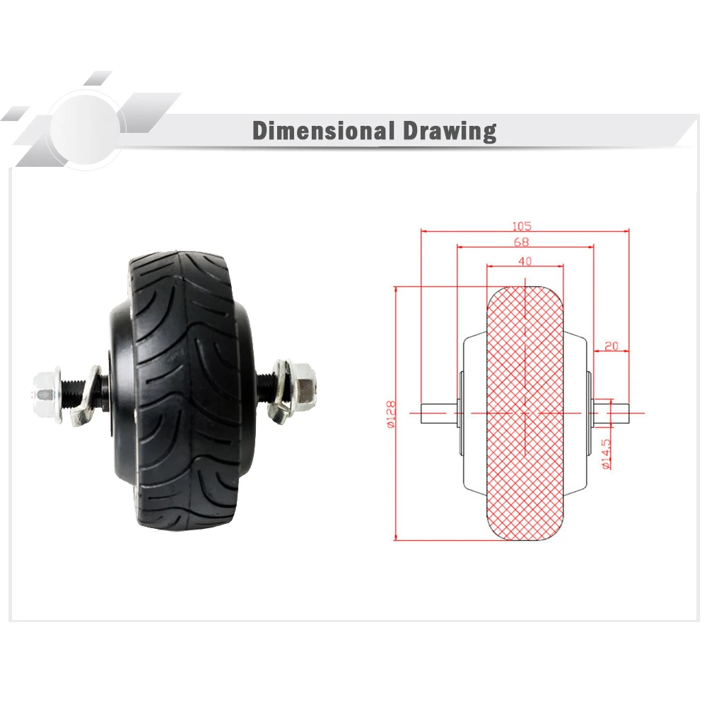 5 inch wheel hub motor, 24v-36v, 200w, 350w, carbon fiber, light truck motor double shaft/single shaft hub motor