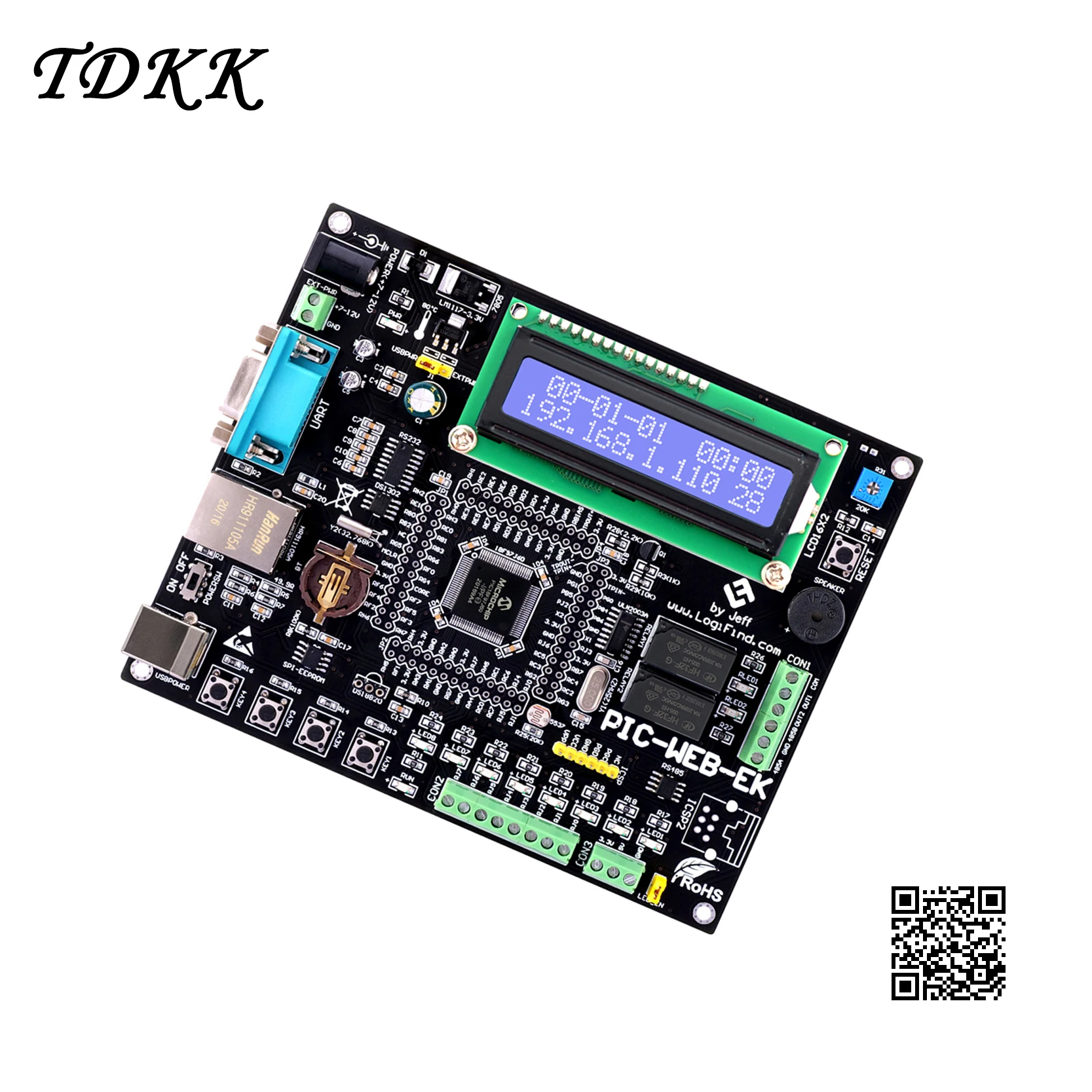 PIC Microcontroller Learning Development Board Ethernet PIC-WEB-EK PIC18F97J60