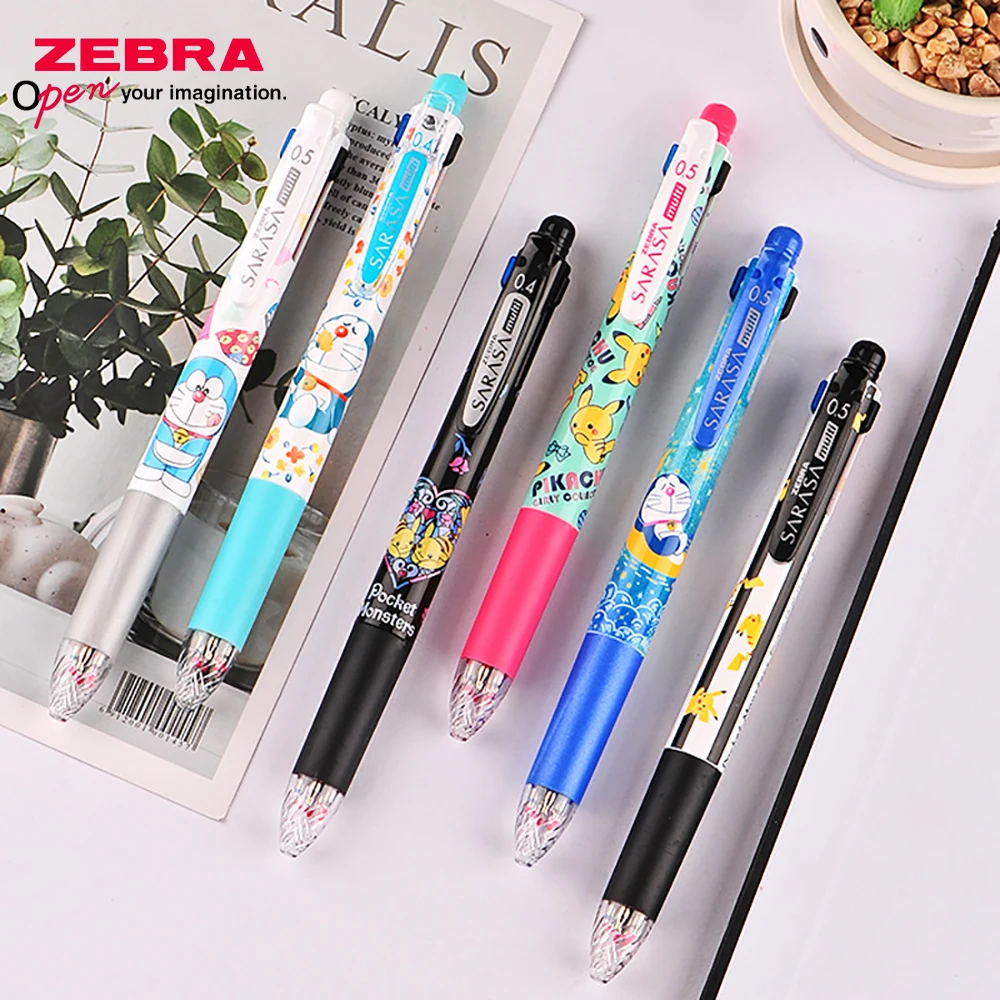 1 Japanese Zebra Limited Cartoon Multifunctional Gel Pen Mechanical Pencil 4+1 0.4/0.5mm Stationery for School Students