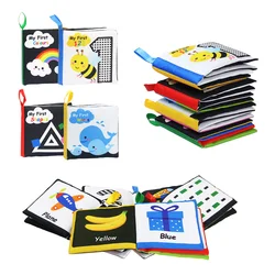 Coolplay Cloth Books Soft Baby Books Rustle Sound Baby Quiet Books Infant Early Learning Educational Toys 0M+ Rattle
