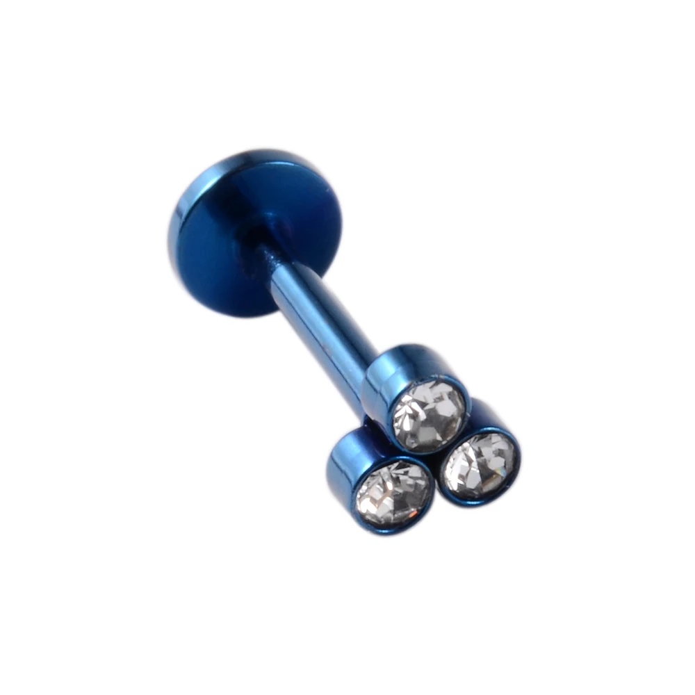 1Pcs G23 Titanium&Steel Opal Cluster Ear Tragus Helix Cartilage Cz Gem Earrings Stud Labret Bar Ring Woman Body Piercing Jewelry