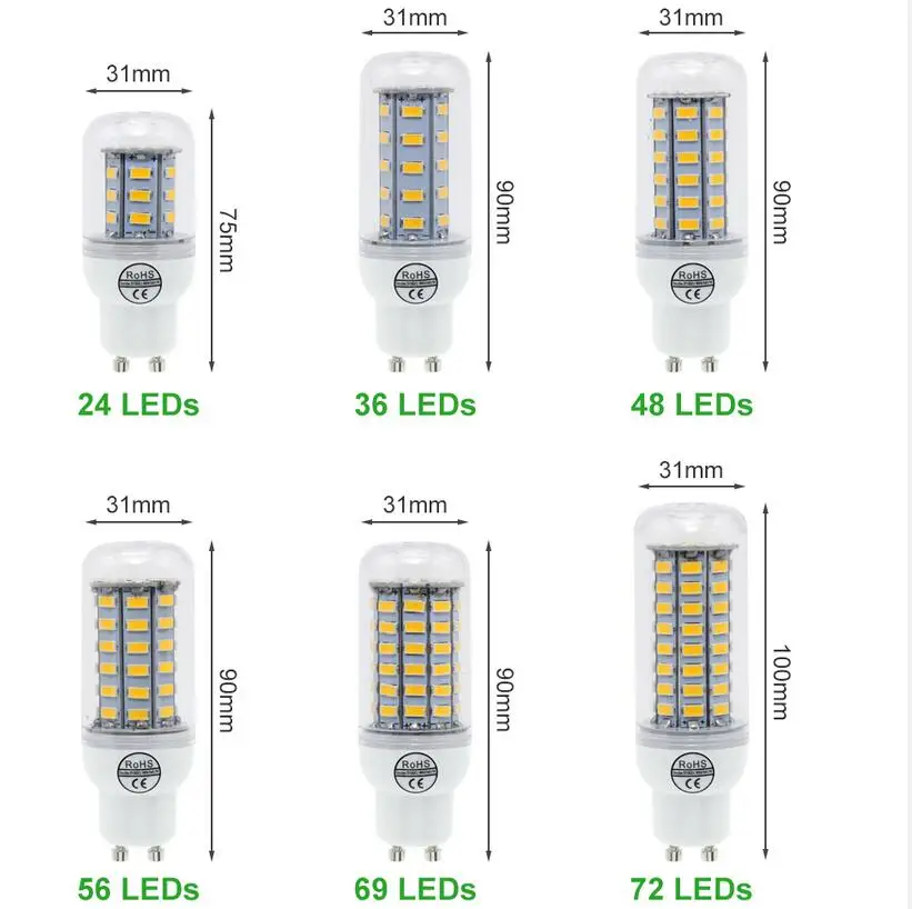 lampada led e27 e14 b22 g9 gu10 luz ac 220 v smd 5730 lustre spotlight 24 36 48 56 69 72 leds milho lampada decoracao para casa 01