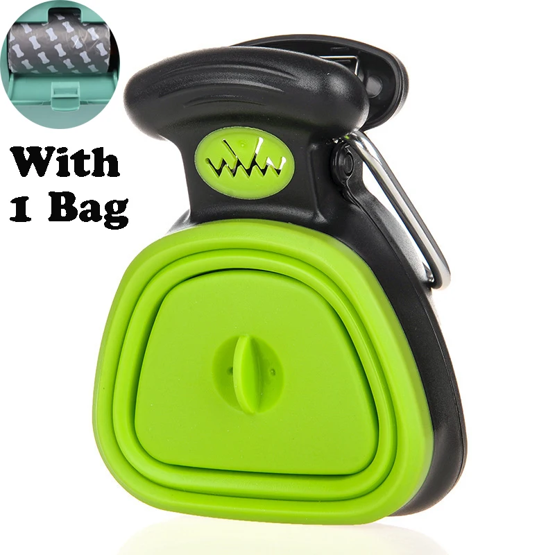 Dog Pet Travel Foldable Pooper Scooper With 1 Roll Decomposable bags Poop Scoop Clean Pick Up Excreta Cleaner Epacket Shipping