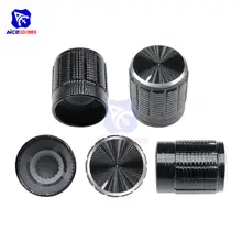 10 pcs black metal potentiometer knobs #6