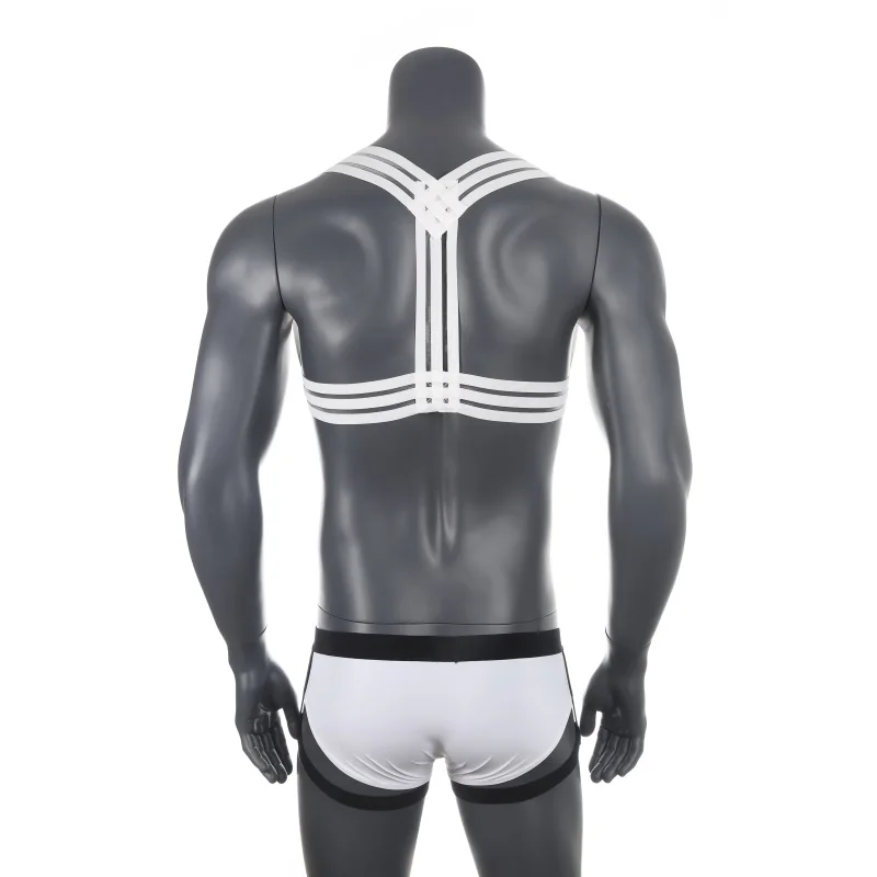 CLEVER-MENMODE Sexy Chest Harness Briefs Sets Men Tops Thongs Underwear Clubwear Sexy Stage Straps Suits hombre Erotic Lingerie