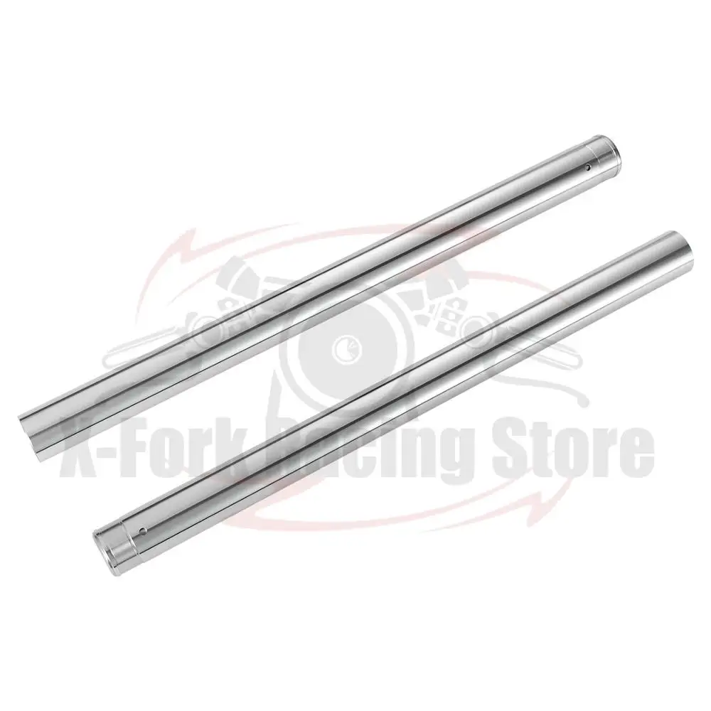 Front Fork Inner Tubes Silver Pipes Stanchion Pair For Yamaha FZ6 2004-2007 2005 06 43x590mm Motorcycle Accessories High quality