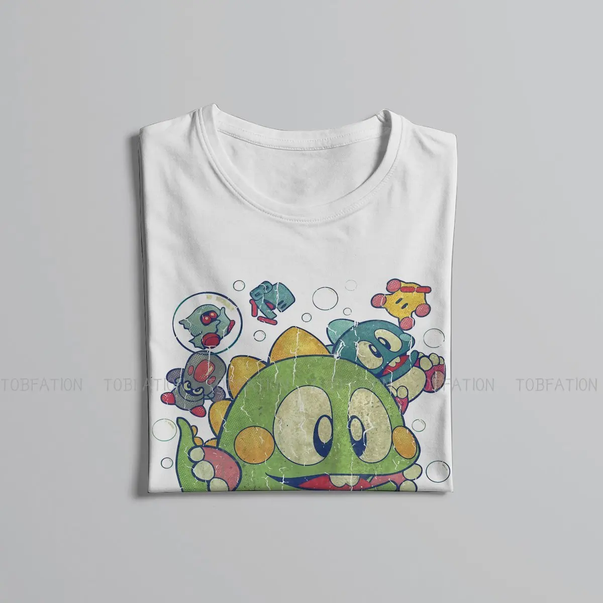 Bubble Bobble Pinball Game Vintage Action T Shirt Men Ofertas Oversized Crewneck Tshirt Cotton Graphic Tops