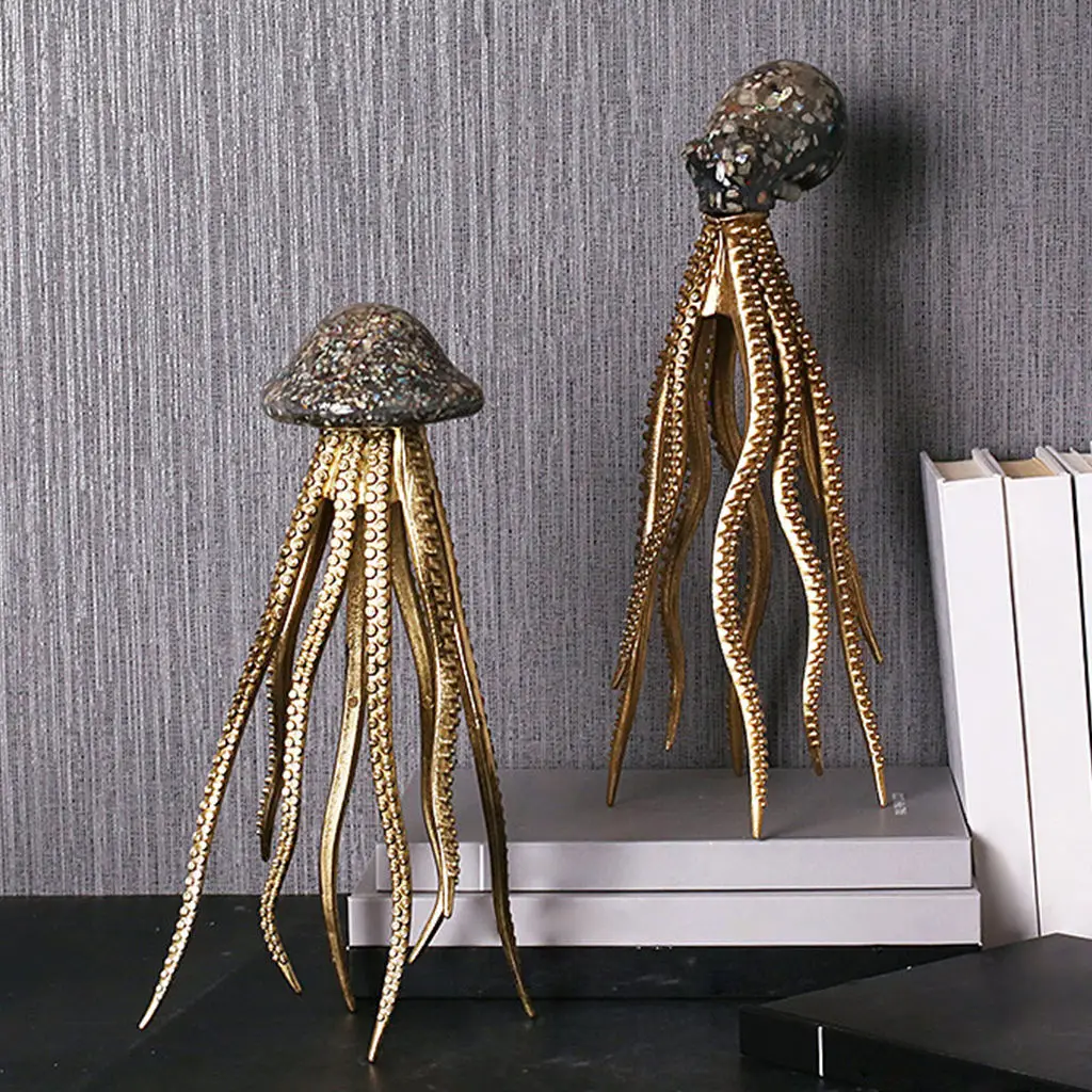 Retro Octopus / Squid Home Office Garden Animal Statue Room Gift Decoration