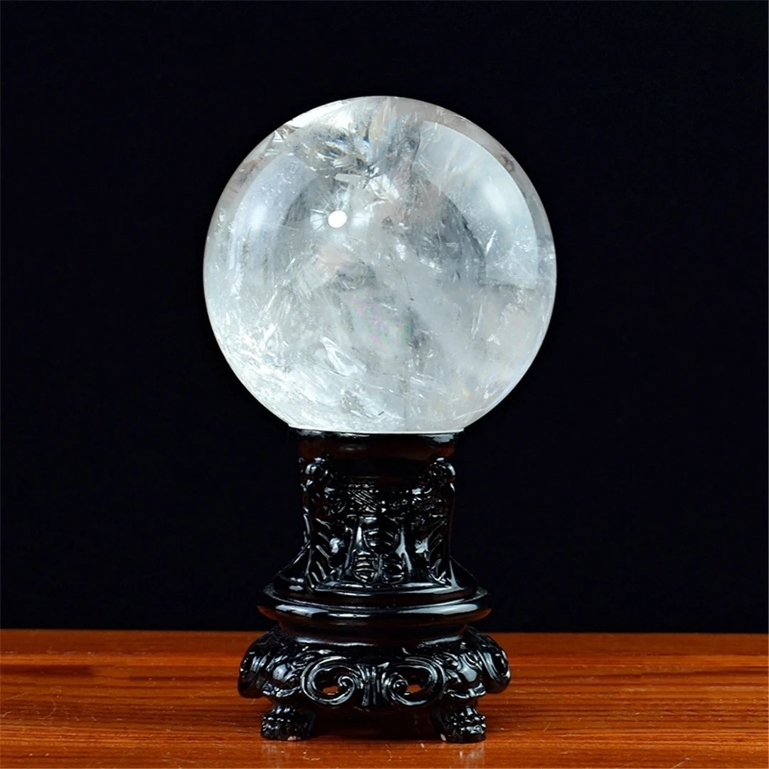 Natural High Quality Clear Quartz White Crystal Ball Energy King Stone Sphere Reiki Chakras Home Decoration Feng Shui Collection