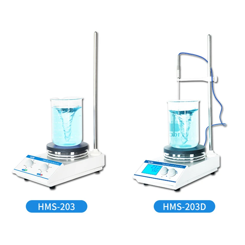 Heating Magnetic Stirrer Hot Plate Laboratory Stirrer Digital Display Lab Magnetic Mixer with Stir Bar Up to 380℃ 2000rpm 220V