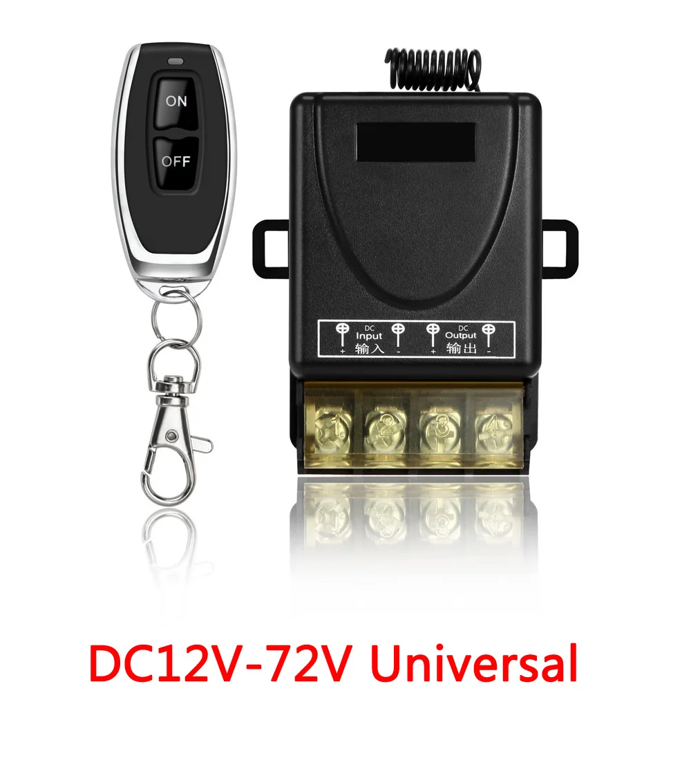 

Wireless Remote Control Switch DC12V72V Universal Receiver Module RF Transmitter For Smart Home LED Light Remote Control DIY