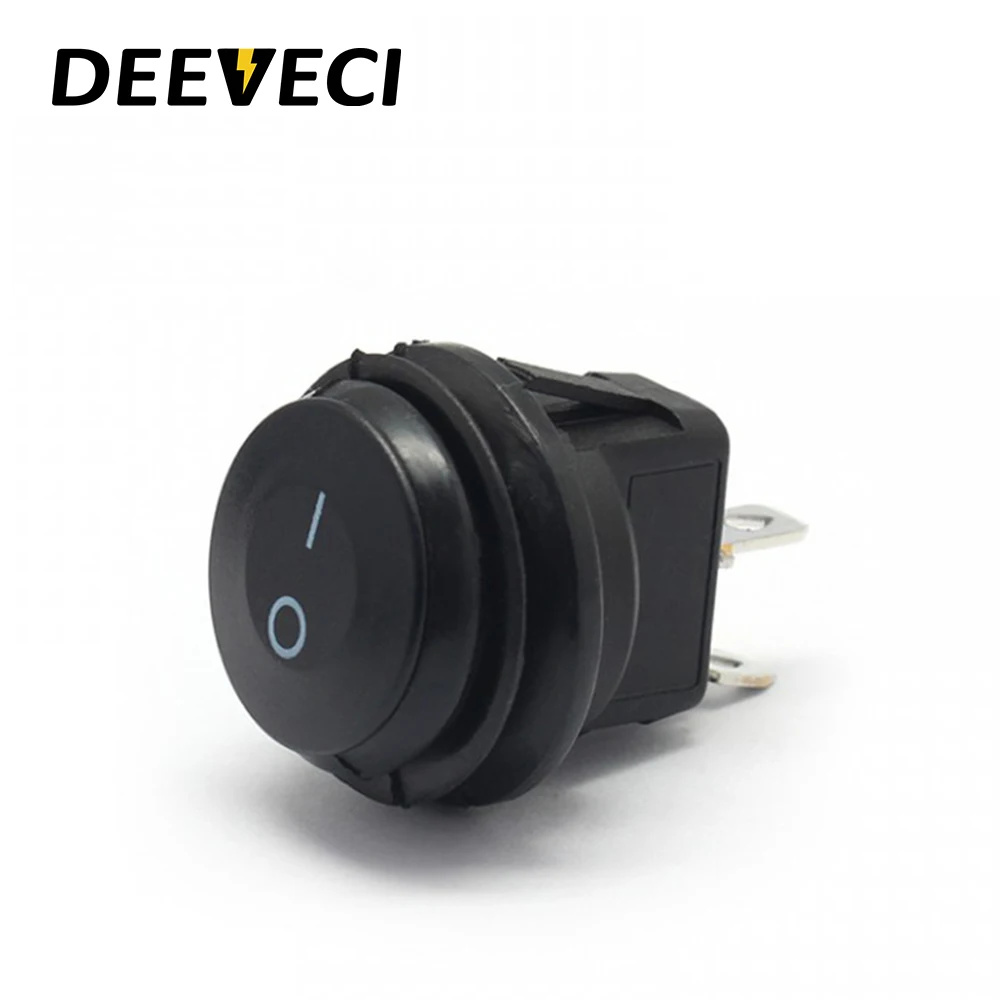 Kcd1 interruptor redondo pequeno, à prova d'água, ip67, 3 pinos, para pc, mini botão de energia