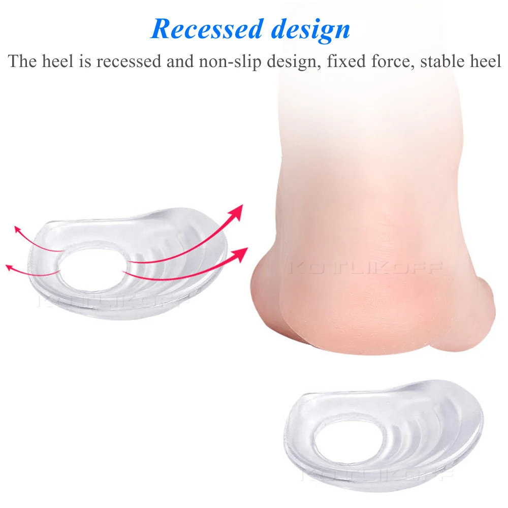 Chỉnh Hình Cổ Giày Gel Silicone Gót Cốc Orthotis Lắp Cho X/O Loại Chân Hiệu Chỉnh Chân Varus Chân Varus giày Miếng Lót