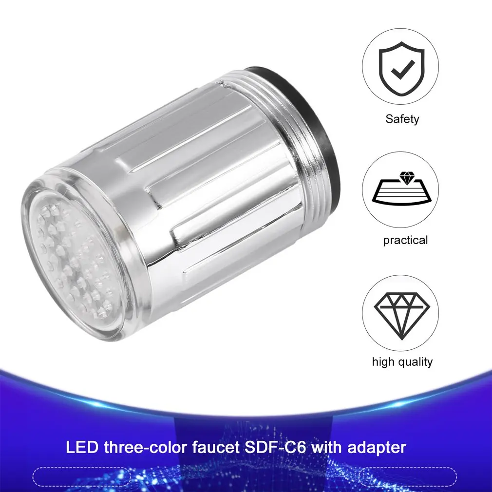 Temperature Sensor LED Light Water Faucet Creative Spraying Faucet  Filter Nozzle For Kitchen Bathroom