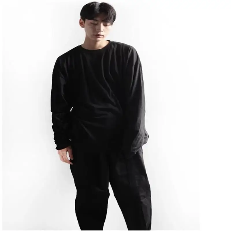 Men's Long Sleeve Spring And Summer New Yamamoto Style Casual Loose Irregular Open Sleeve Large Size Long Sleeve T-Shirt