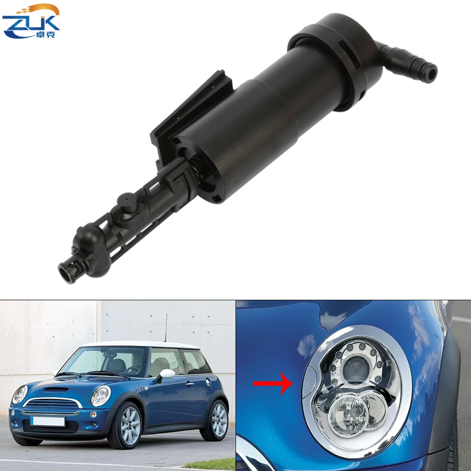 ZUK Headlight Washer High Presure Pump Nozzle Spray For BMW MINI Hatchback 3 Door One Cooper 2001-2006 R50 R52 R53 Cleaning Jet