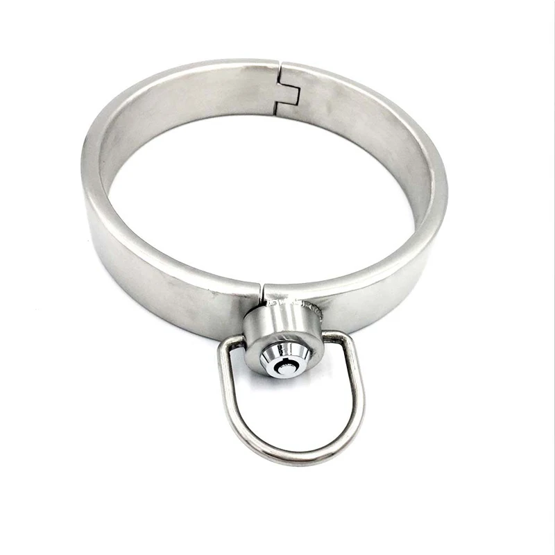 BDSM Toys 304 Stainless Steel Collar Metal Neck Restraints Sex Slave Role Play Necklace Lockable For Women Fetish Bondage