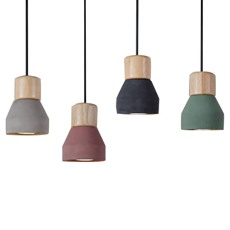 Imagem -02 - Simplicidade Moderna Led Pendant Light Luzes Penduradas Nórdicas Melhoria Home Decoração de Concreto E27