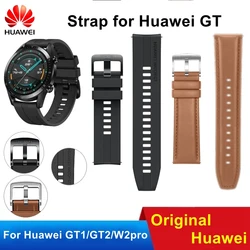 Original Huawei GT2 46mm FKM Rubber Watch Band 22mm Huawei Genuine Leather strap GT Stainless Steel Milanese Wacth Strap