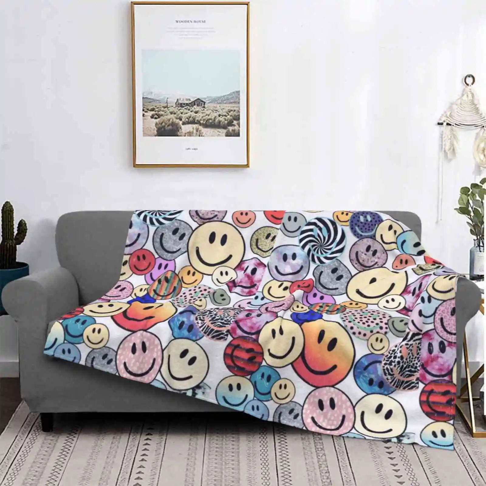 Smile More Top Quality Comfortable Bed Sofa Soft Blanket Design By K A T H R Y N