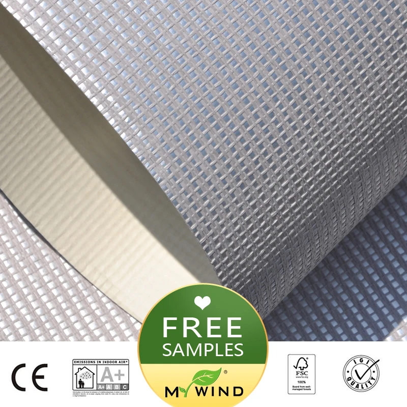 MY WIND Paper Weaving Silver Texture Paper Weave Foil Background Wall Covering Special Wallpaper For Luxury Home