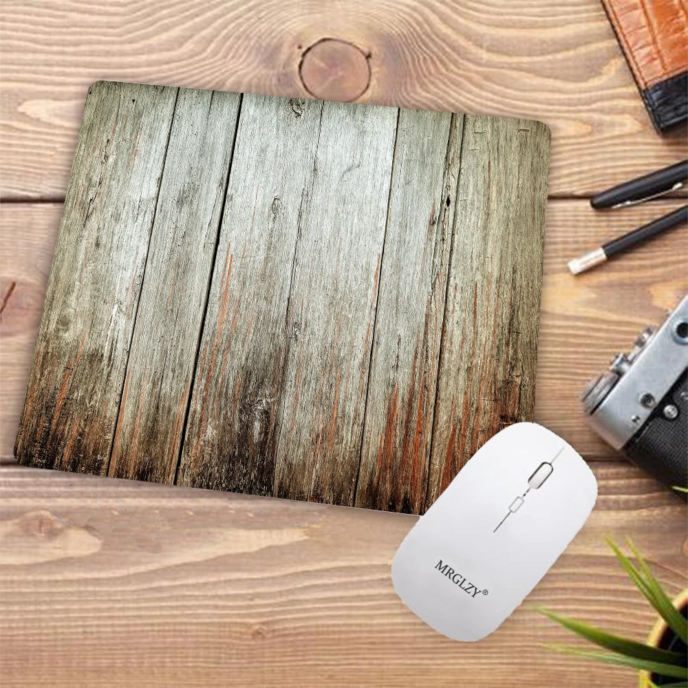 Wood Grain Creativity Mouse Pad Notebook Play Mat Table Mat Slipmat Mouse Small Ergonomic 22x18 Mini Mouse Desktop for Computer