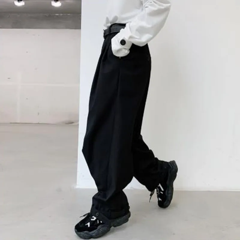 

Men's slacks spring and Fall slacks men's wide-leg pants hip hip hop adjustable slacks tapered pants Yamamoto style