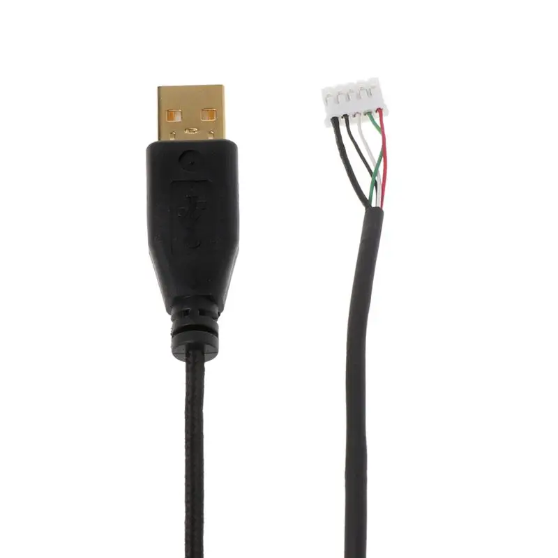 Позолоченный прочный нейлоновый плетеный кабель USB для мыши, сменный провод для игровой мыши Razer Deathadder 2013 6400DPI