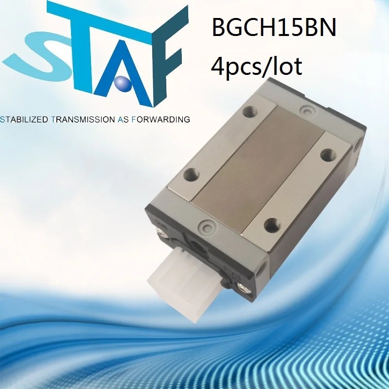 4pcs/lot BGCH15BN Taiwan STAF linear guide slider block CNC router linear rail carriage