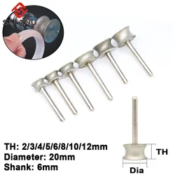 2mm-12mm Concave Diamond Abrasive Wheel Glass Round Grinding Bead Bracelet Ring Jade Carving Polishing Wheel