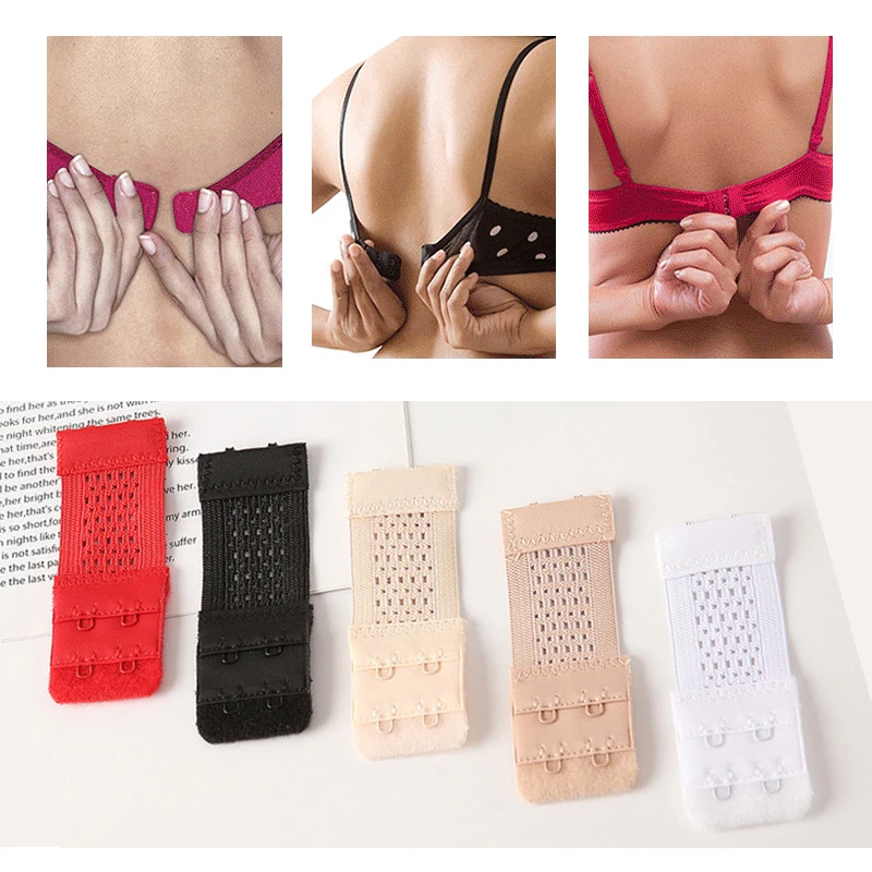 3PCS Bra Extension Lingerie Strap Extender Replacement Womens Accessoires With 3 Hooks Bar Extender Buckle Straps Intimates