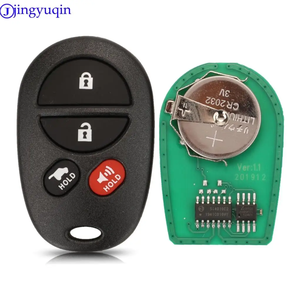 jingyuqin 315 Mhz Remote Car Key For Toyota Tacoma HIGHLANDER SEQUOIA Sienna Tundra 3/4 Buttons